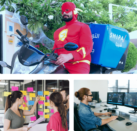 Different team members of the Shipa family to represent your future career at Shipa